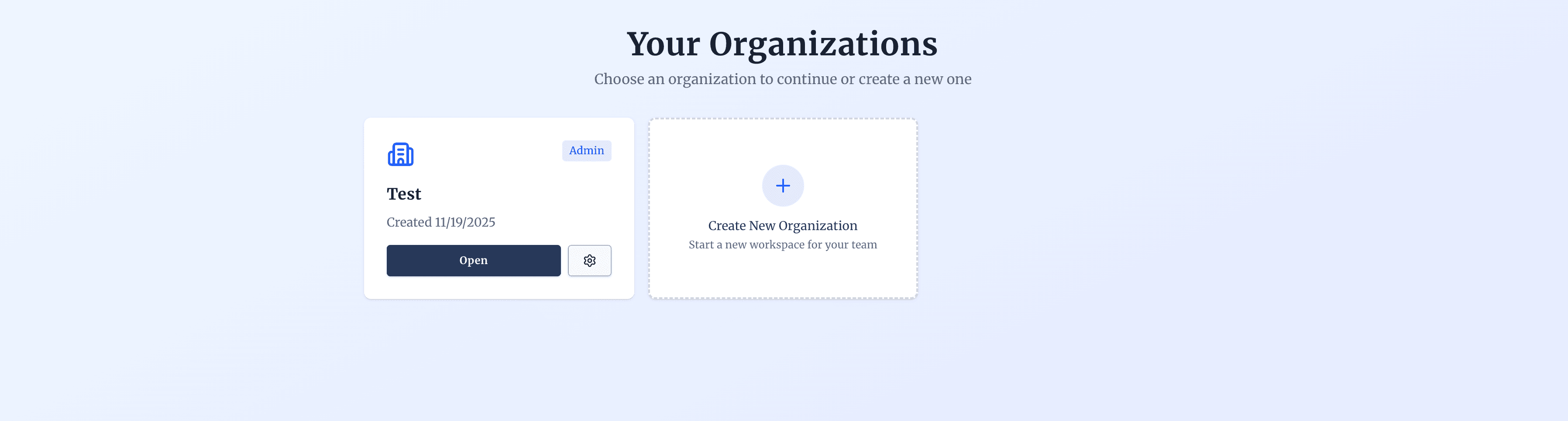 Creating a new organization in Information Extractor